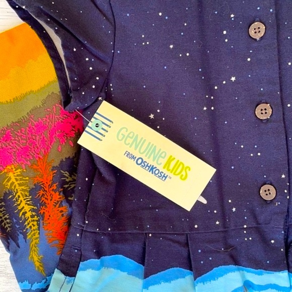 Genuine Kids Woodland Deer Night Sky Dress - Picture 3 of 6